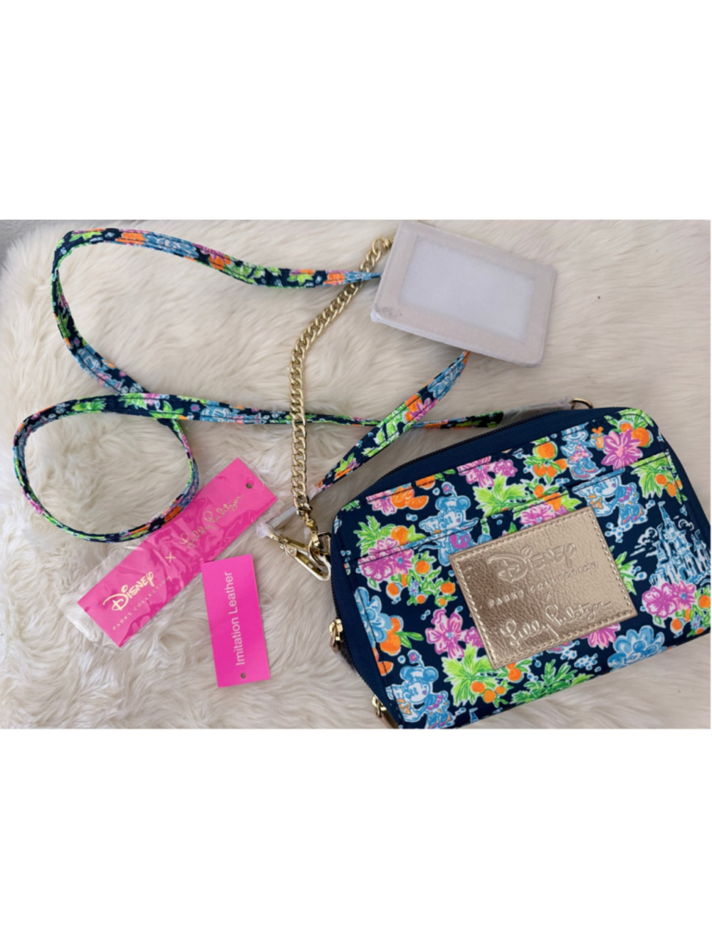 NWT Disney Parks x Lilly Pulitzer Crossbody Bag Purse Blue Mickey